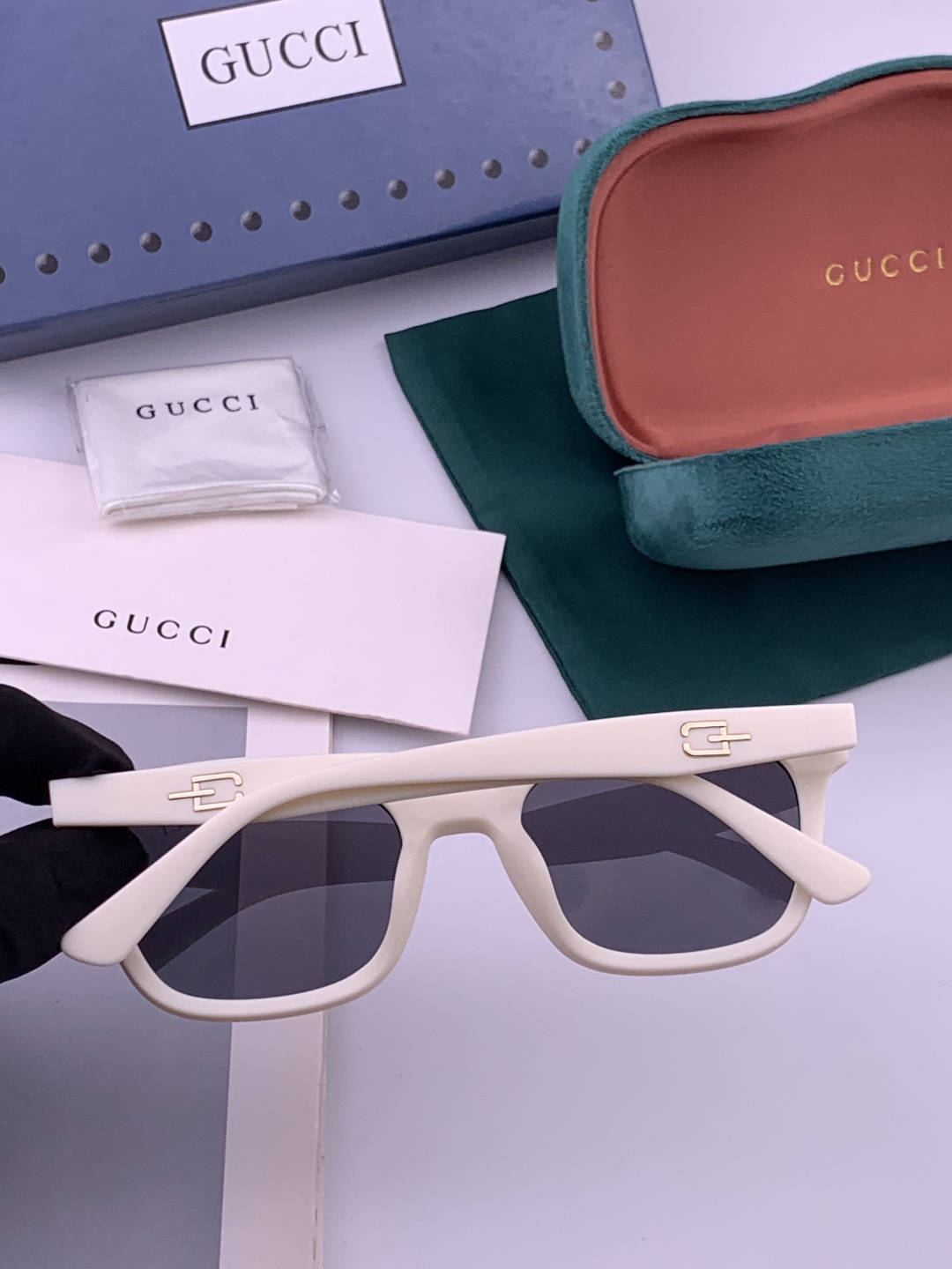 🔺 【GUCCI-偏光太阳镜】开春新款 潮流爆款 时尚方框偏光太阳镜 高品质 佩戴舒适 网红潮款墨镜 女