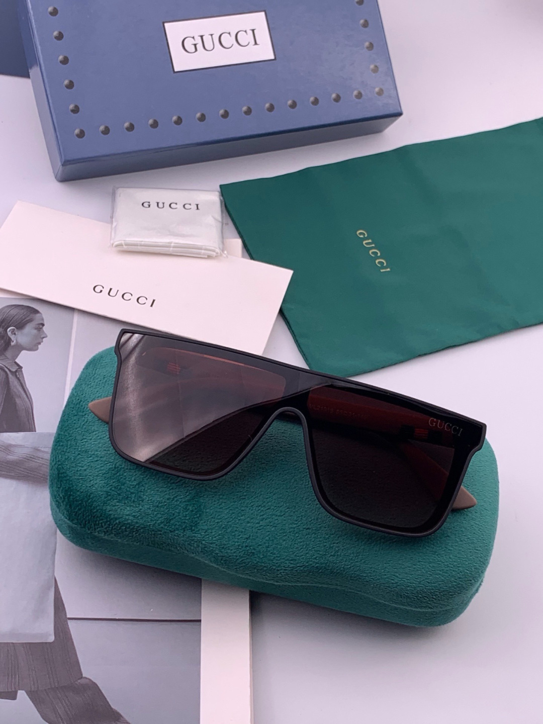 Gucci 。  高品质男女款墨镜   👍  。 开车钓鱼都可 。百搭显瘦墨镜韩版男士飞行员大框司机开车