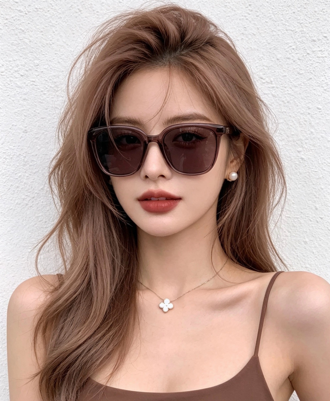 🔺 【GUCCI】开春新款 潮流爆款 时尚方框偏光太阳镜 高品质 佩戴舒适 网红潮款墨镜 女士高清尼龙偏