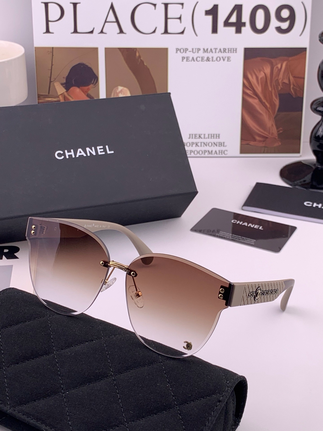 【CHANEL】香奈儿 新款潮流爆款 时尚圆框太阳镜 佩戴舒适 网红潮款墨镜  女士高清加厚偏光太阳镜🕶