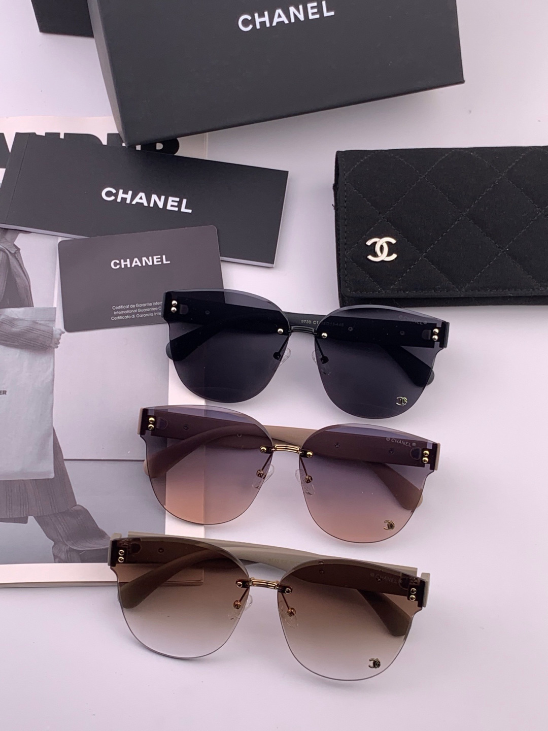 【CHANEL】香奈儿 新款潮流爆款 时尚圆框太阳镜 佩戴舒适 网红潮款墨镜  女士高清加厚偏光太阳镜🕶