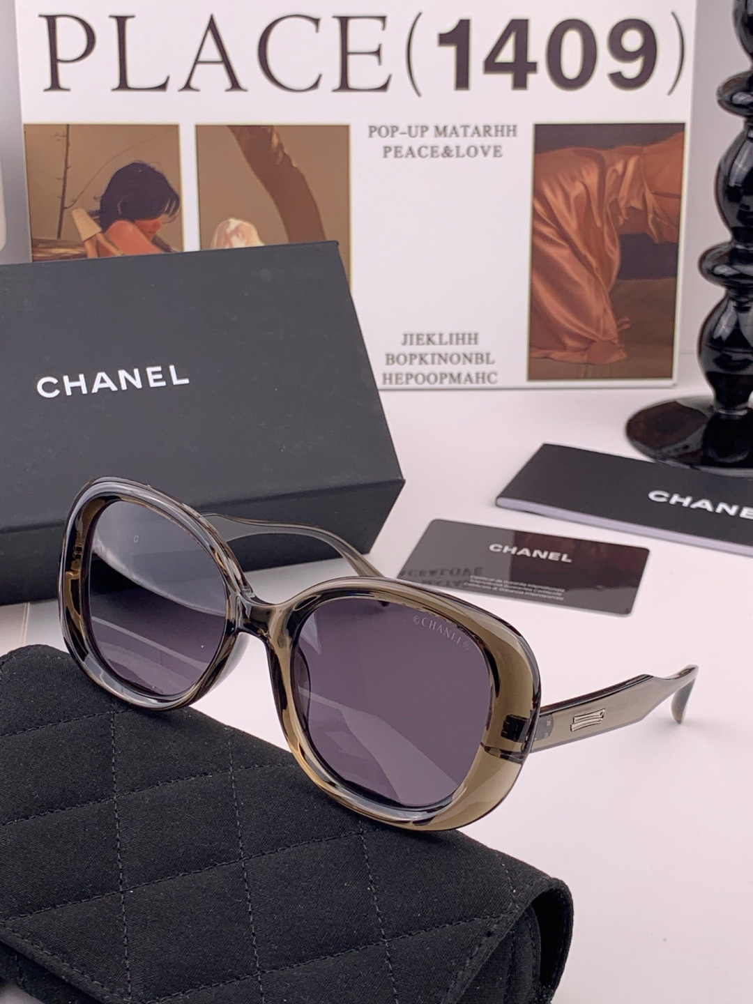【CHANEL】香奈儿 新款潮流爆款 时尚方框太阳镜 佩戴舒适 网红潮款墨镜  女士高清加厚偏光太阳镜🕶