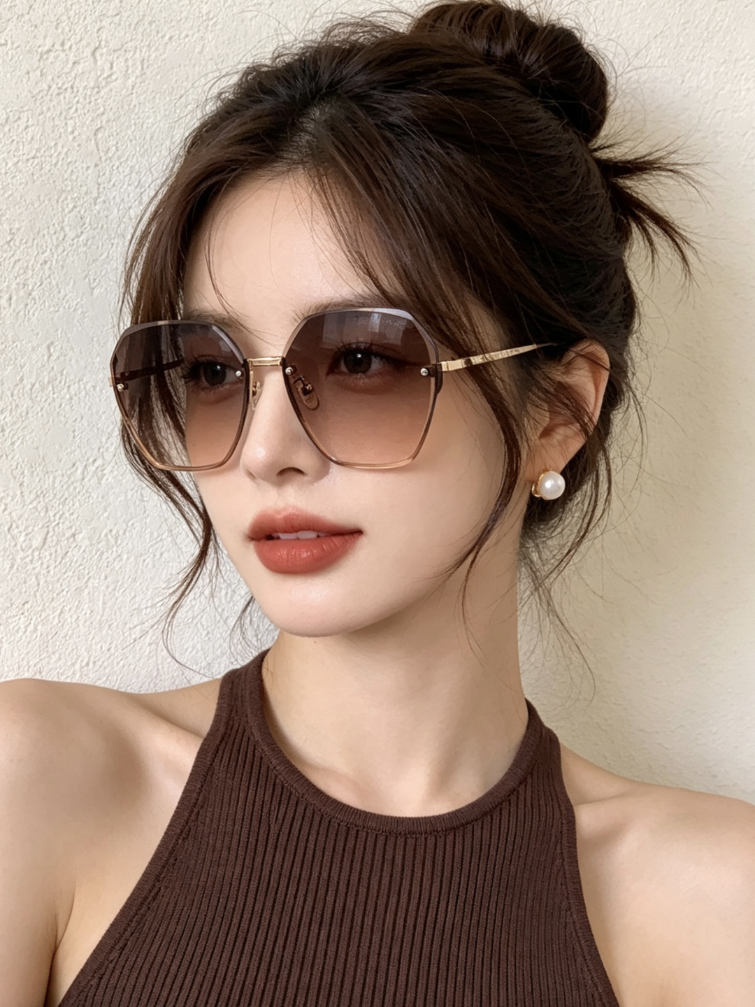 CHANE 香奈儿🌋☔️时尚无框太阳镜镜片 顶级奢侈品[强] 高品质[胜利][亲亲]🍦🍨 [得意] 气质