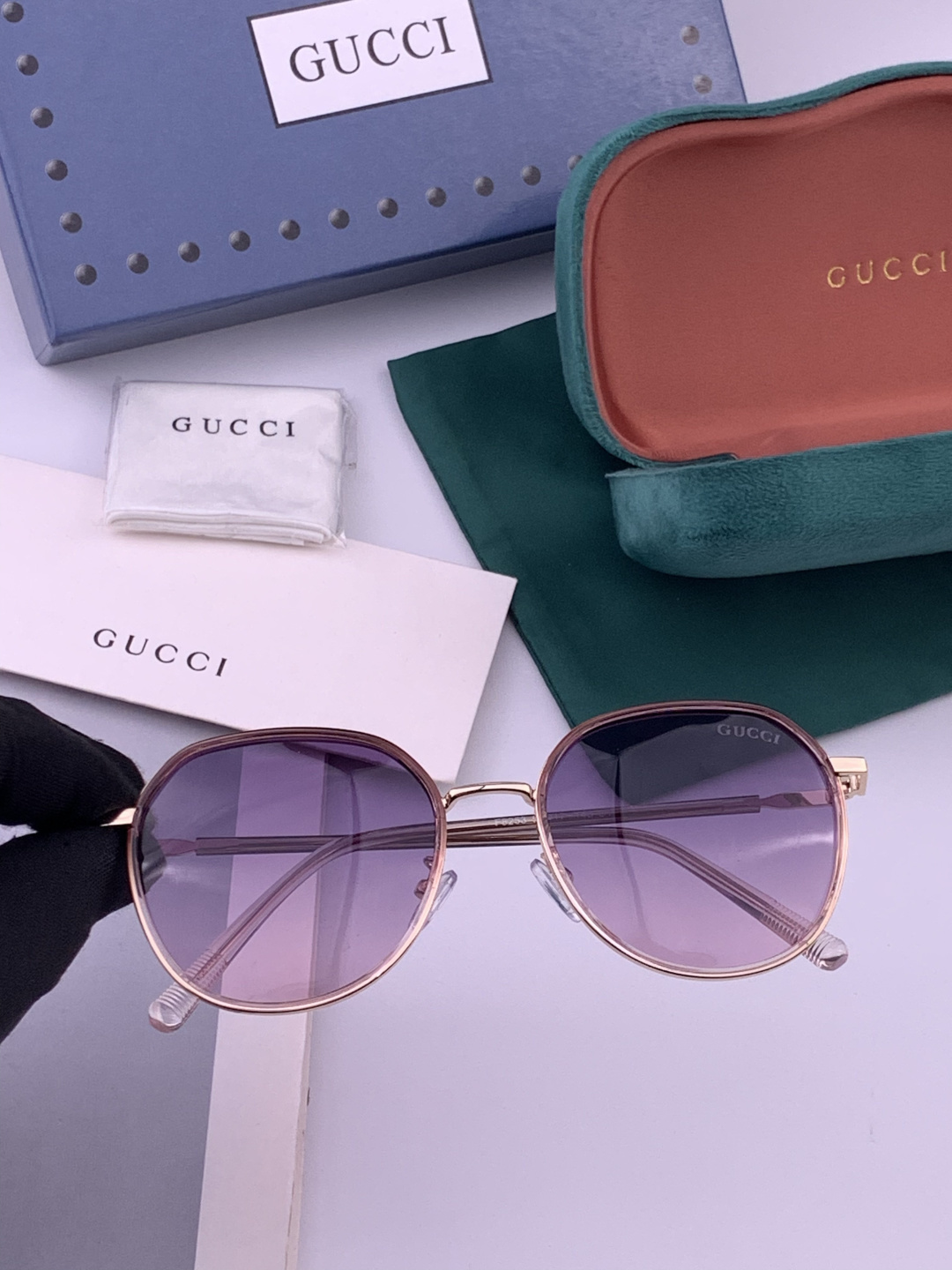 🔺 【GUCCI-偏光太阳镜】开春新款 潮流爆款 时尚方框偏光太阳镜 高品质 佩戴舒适 网红潮款墨镜 女