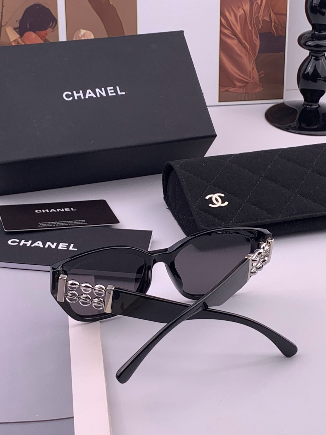 🔺CHANEL🔻官方早春新款，众多明星同款[色]香奈儿‼️‼️新款偏光墨镜 ，🌈🌈宝丽来超清偏光太阳镜🔝