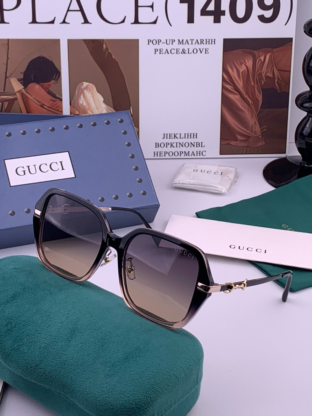 🔺GUCCI🔻古驰 GG圆框太阳镜 完美品质 🎓独特设计  适合各种脸型 亮相时装周 超时尚百搭 实物精