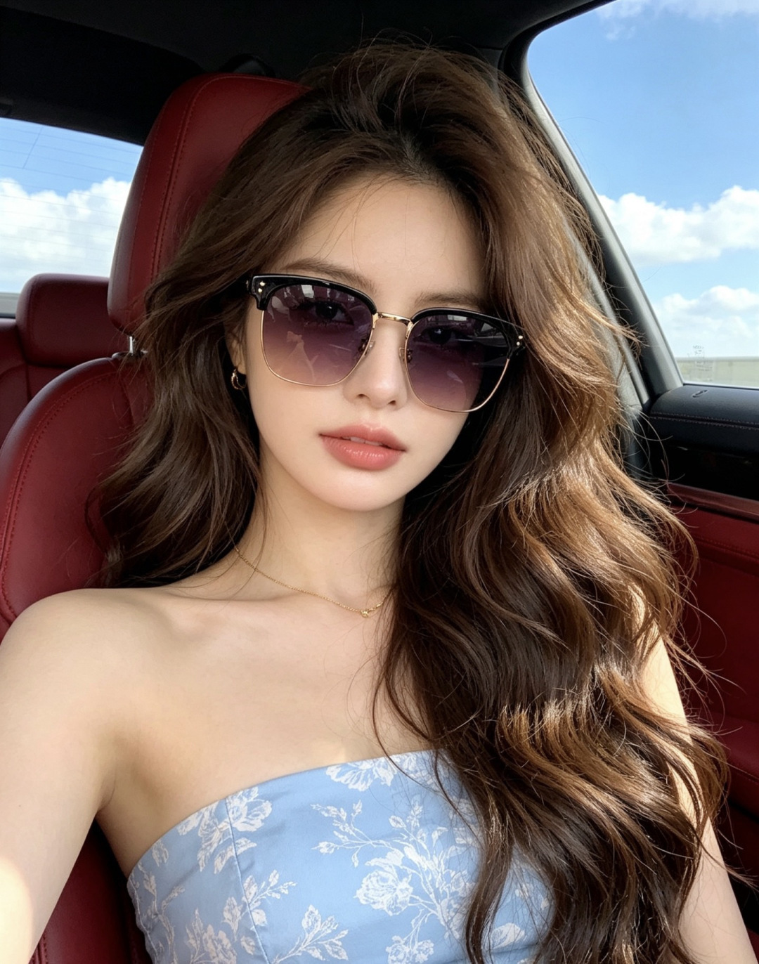 【GUCCI】新款GUCCI 时尚百搭大方框，别致半框设计 大气风格 全新清新配色，街拍气质护目太阳镜 