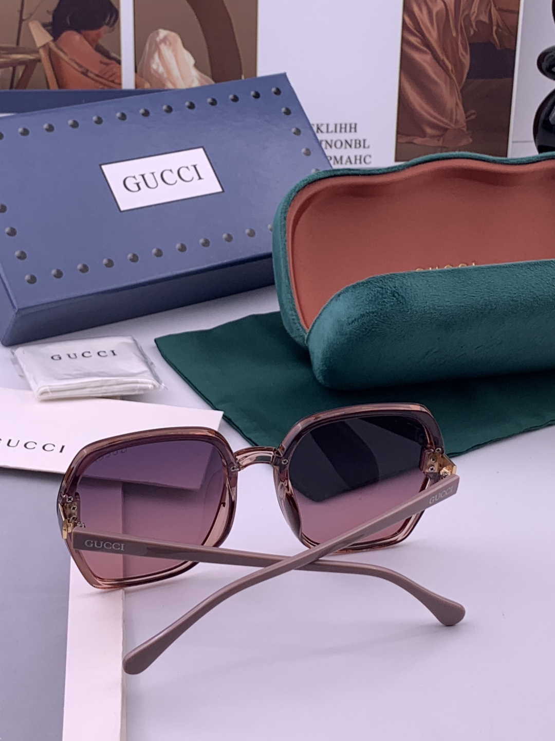 🔺 【GUCCI】开春新款 潮流爆款 时尚方框太阳镜 高品质 佩戴舒适 网红潮款墨镜 型号：G313
