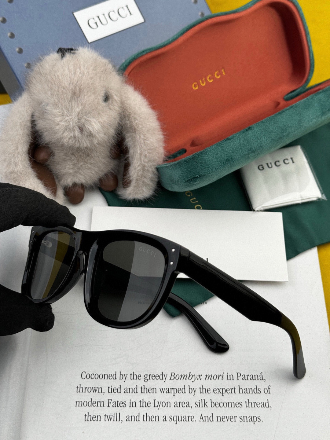 🔺 【GUCCI】开春新款 潮流爆款 时尚方框偏光太阳镜 高品质 佩戴舒适 网红潮款墨镜 型号：G910