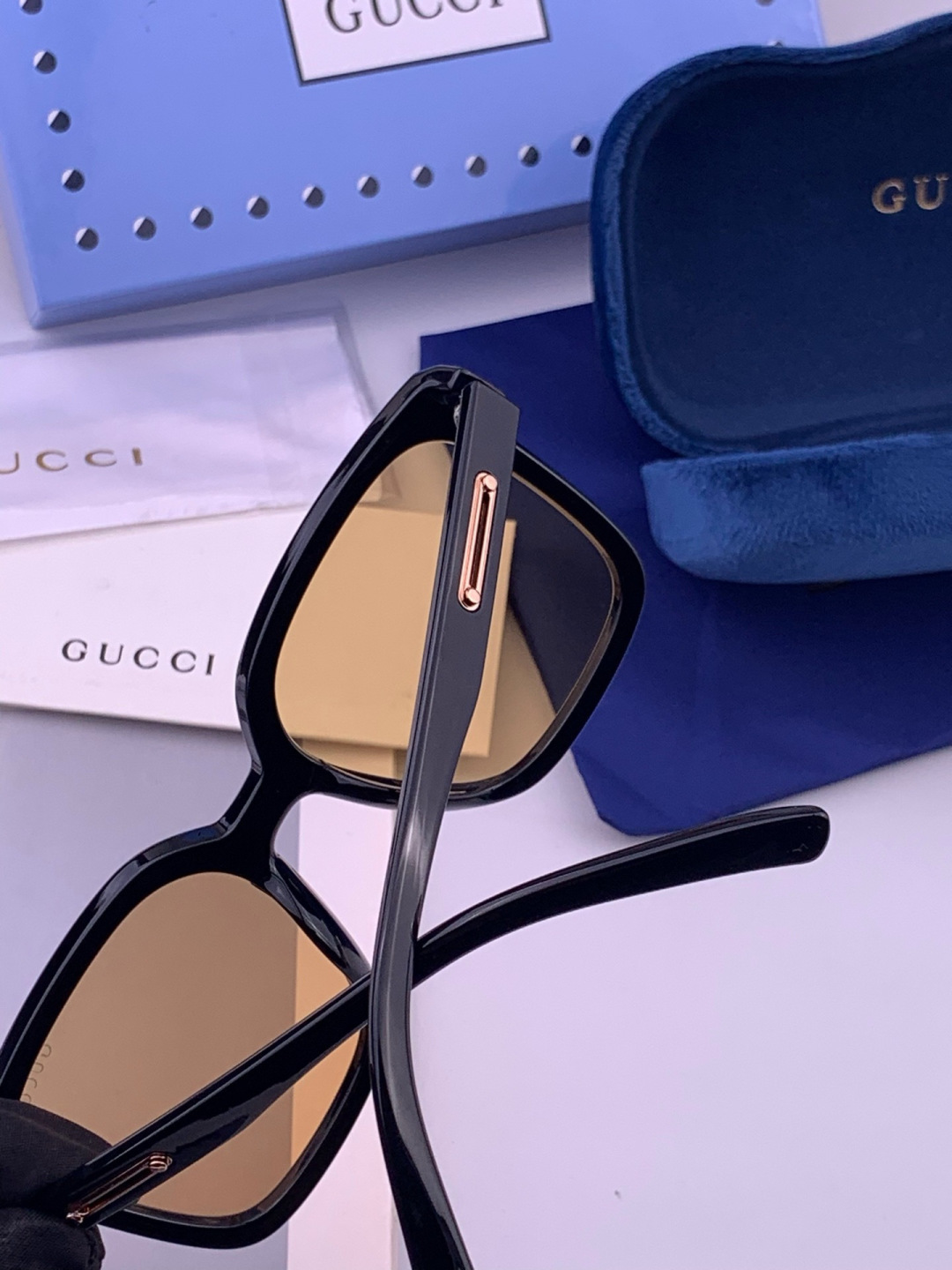 🔺 【GUCCI】开春新款 潮流爆款 时尚方框太阳镜 高品质 佩戴舒适 网红潮款墨镜 型号：G3779