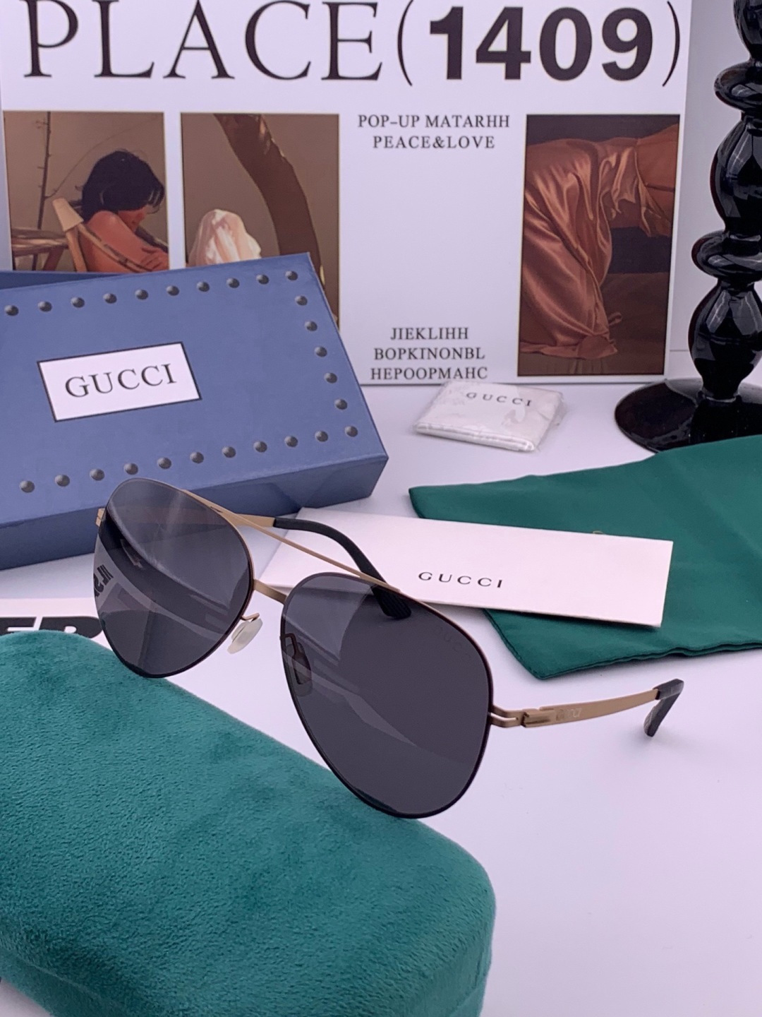 Gucci 春夏新款超轻无螺丝压不坏系列情侣款太阳镜高清尼龙镜片🦅完美品质，适合各种脸型，经典太阳镜亮相
