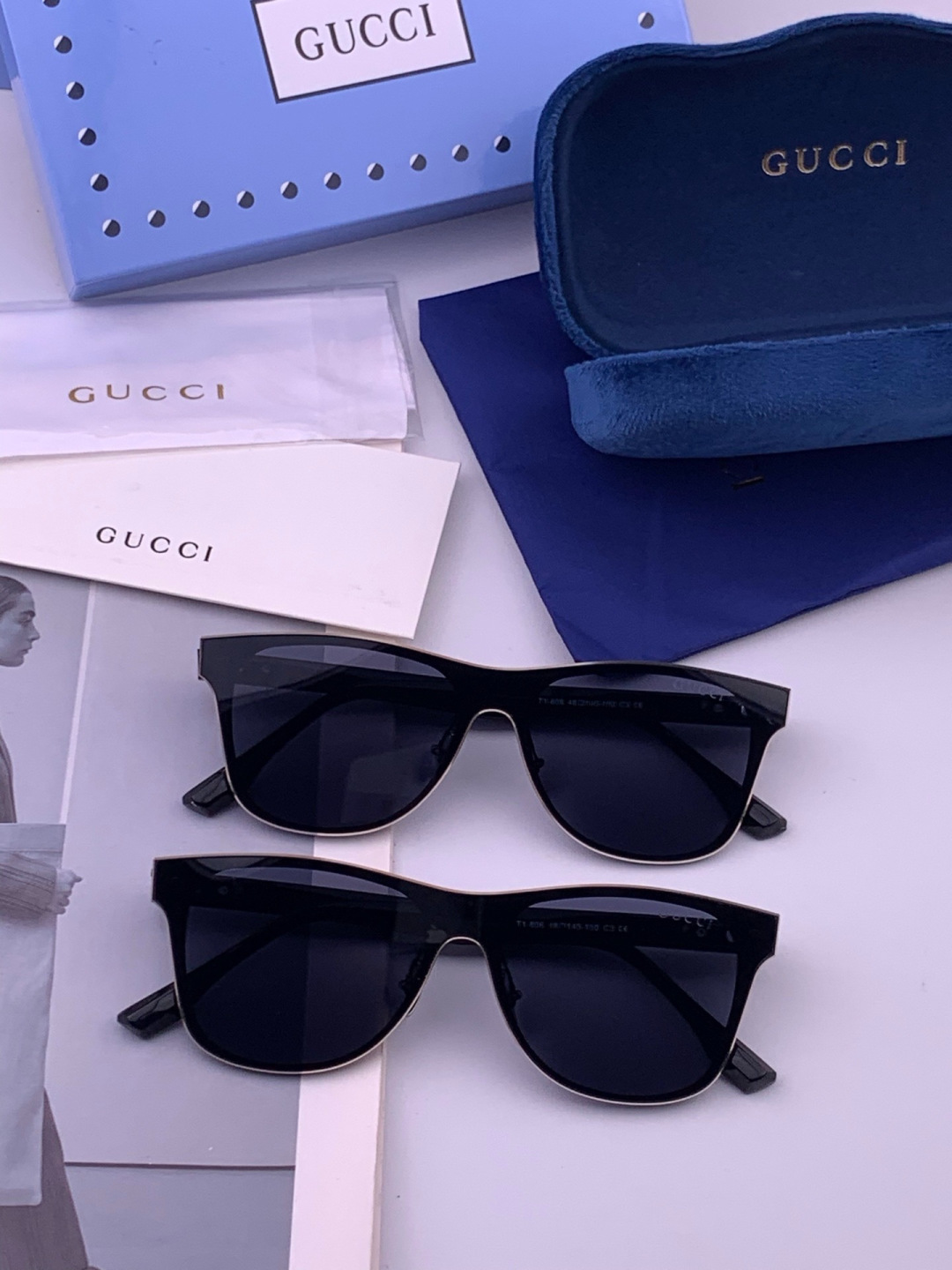 连体镜GUCCI 开春新款一体镜 大框太阳镜男女同款 😎 爆款大框尼龙太阳镜 超逼格超酷 镜腿品牌设计感
