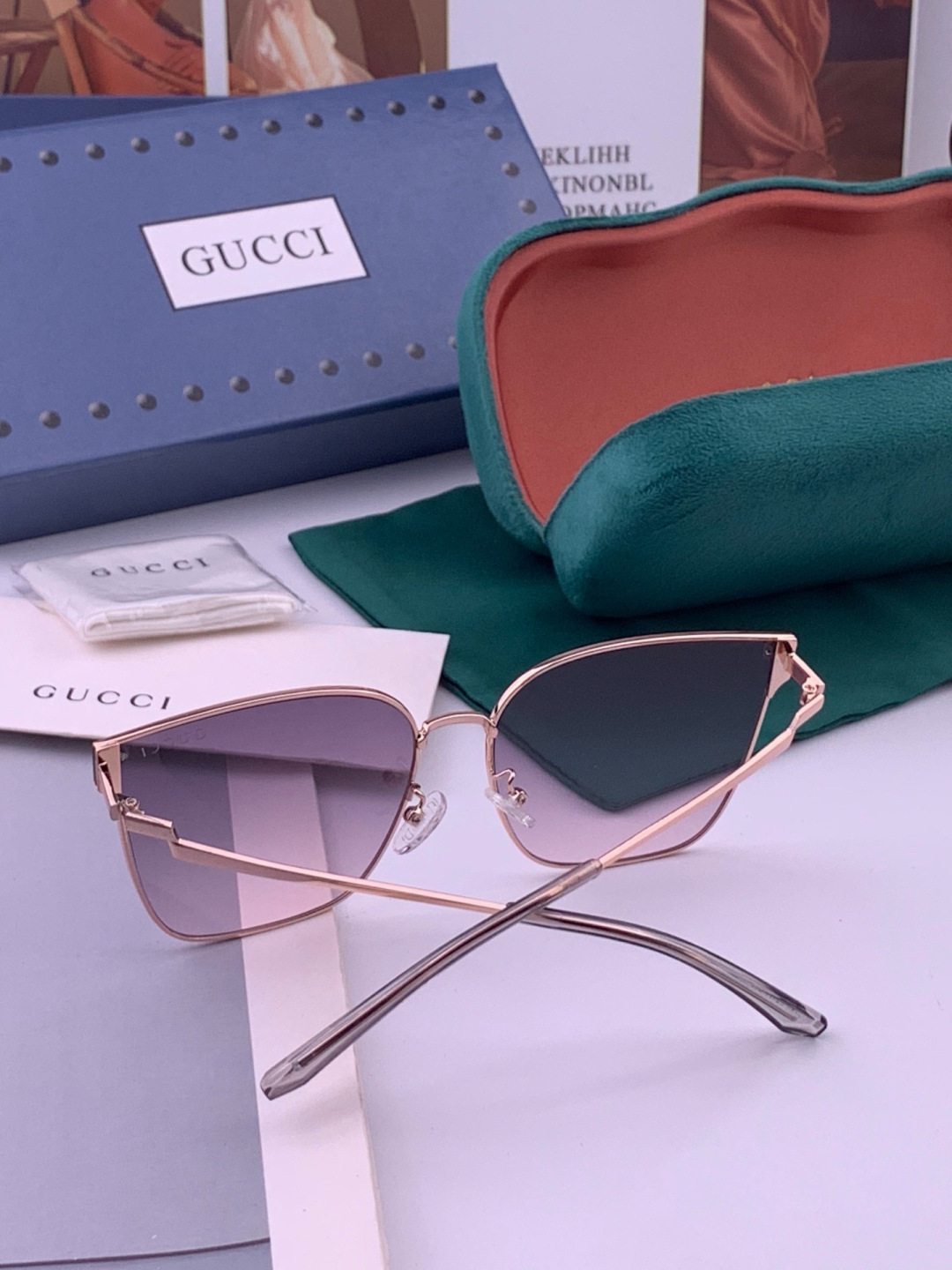 🔺 【GUCCI】开春新款 潮流爆款 时尚太阳镜 高品质 佩戴舒适 网红潮款墨镜 型号：G2660