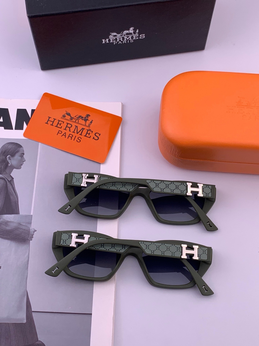 【偏光系列太阳镜】HERMES 爱马仕 🎈原版出货 网红超爆款💙经典奢华全球风[强][酷][亲亲] 时尚方框太阳镜[得意