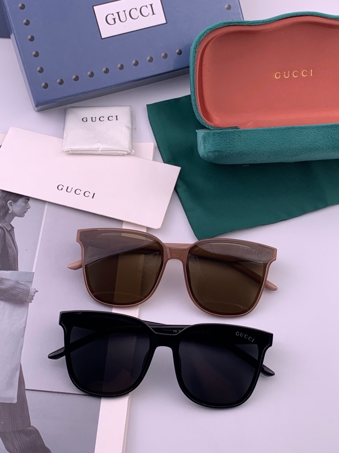 🔺 【GUCCI-偏光太阳镜】开春新款 潮流爆款 时尚偏光太阳镜 高品质 佩戴舒适 网红潮款墨镜 女士高清偏光太阳镜🕶️