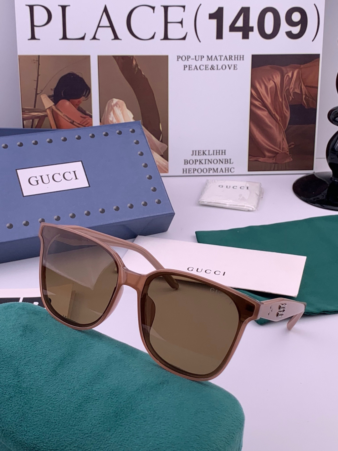 🔺 【GUCCI-偏光太阳镜】开春新款 潮流爆款 时尚偏光太阳镜 高品质 佩戴舒适 网红潮款墨镜 女士高清偏光太阳镜🕶️