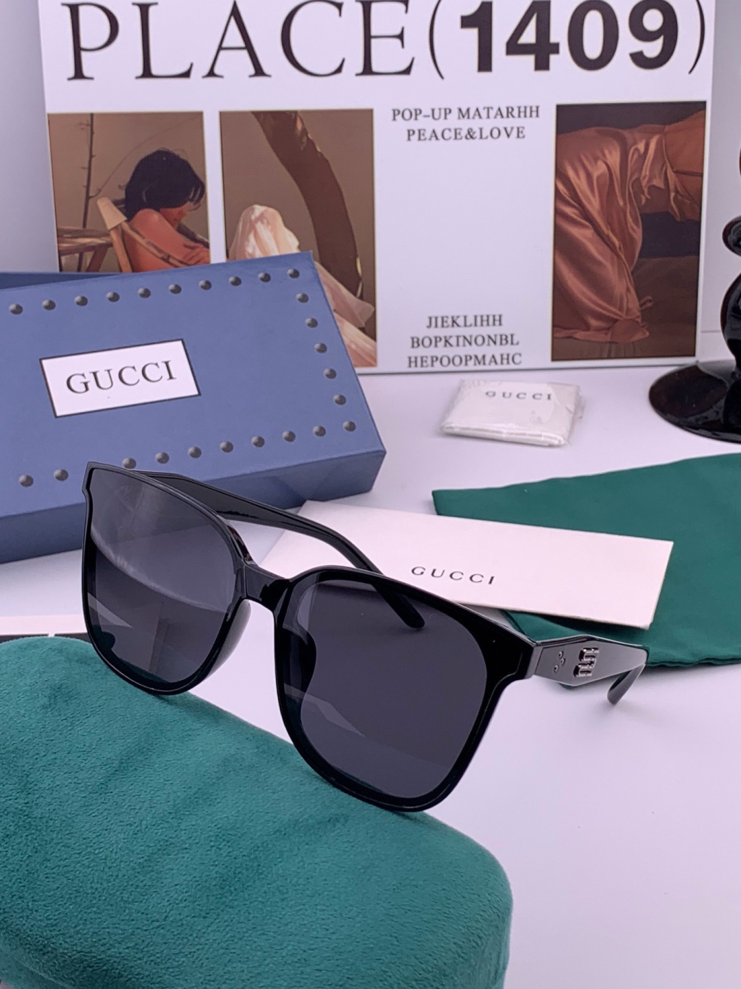 🔺 【GUCCI-偏光太阳镜】开春新款 潮流爆款 时尚偏光太阳镜 高品质 佩戴舒适 网红潮款墨镜 女士高清偏光太阳镜🕶️