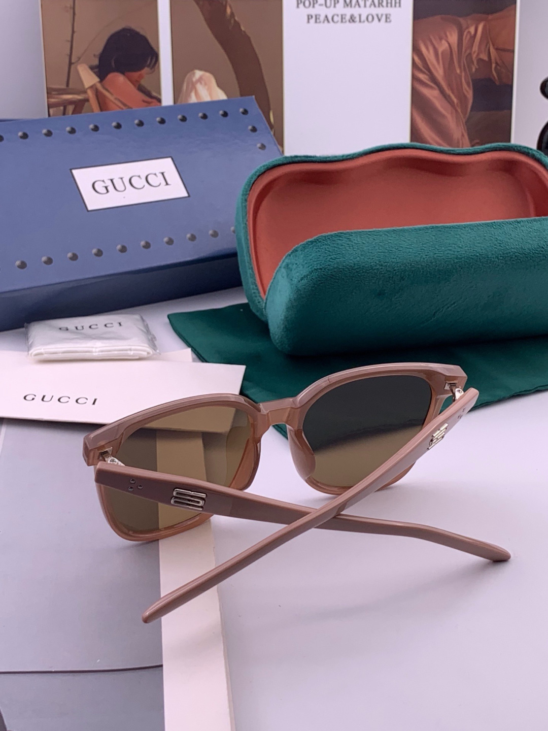 🔺 【GUCCI-偏光太阳镜】开春新款 潮流爆款 时尚偏光太阳镜 高品质 佩戴舒适 网红潮款墨镜 女士高清偏光太阳镜🕶️