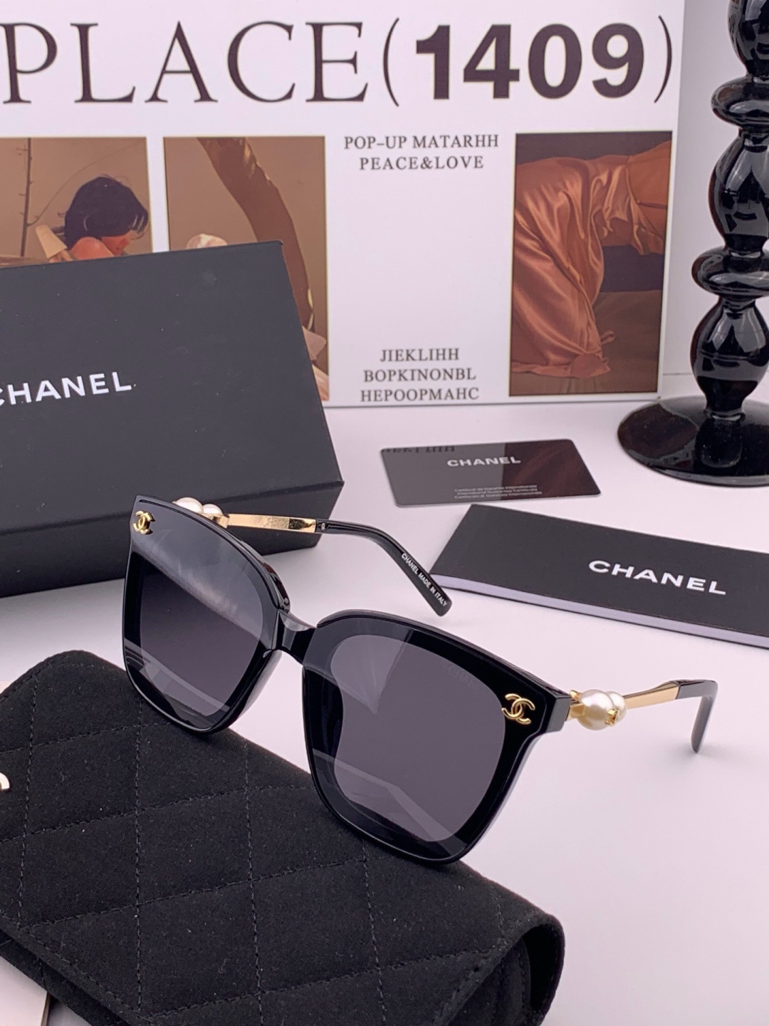 🔺CHANEL🔻官方早春新款，众多明星同款[色]香奈儿‼️‼️新款大框墨镜 ，🌈🌈宝丽来超清太阳镜🔝🔝型号：CH4231