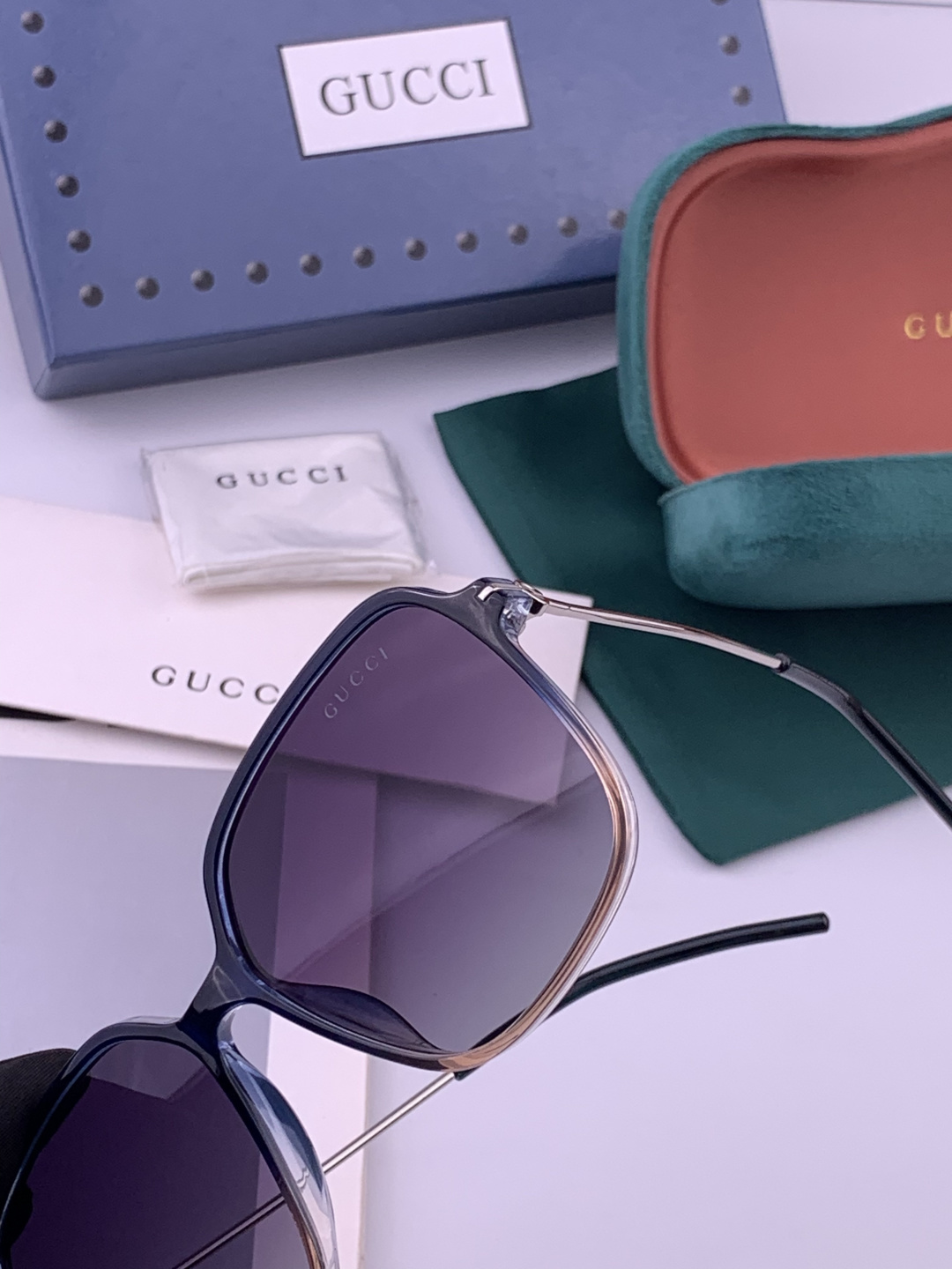 🔺 【GUCCI】开春新款 潮流爆款 时尚圆框偏光太阳镜 高品质 佩戴舒适 网红潮款墨镜 女士高清加厚偏光太阳镜🕶️ 🎉