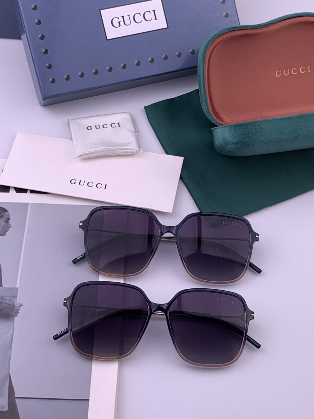🔺 【GUCCI】开春新款 潮流爆款 时尚圆框偏光太阳镜 高品质 佩戴舒适 网红潮款墨镜 女士高清加厚偏光太阳镜🕶️ 🎉