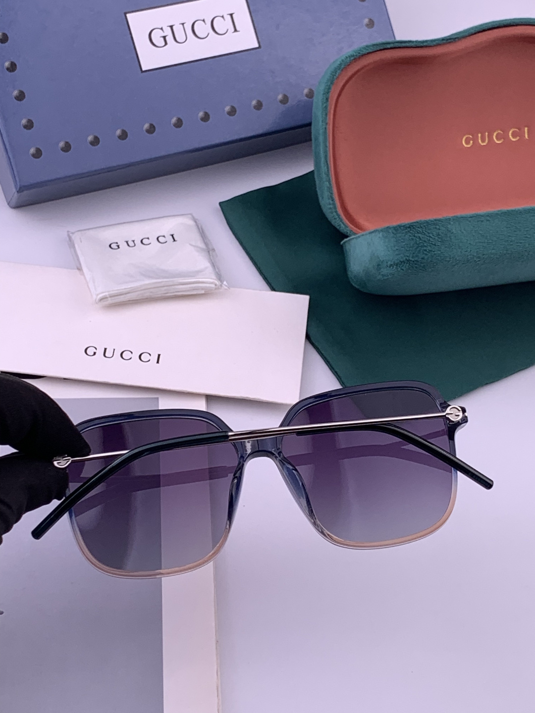 🔺 【GUCCI】开春新款 潮流爆款 时尚圆框偏光太阳镜 高品质 佩戴舒适 网红潮款墨镜 女士高清加厚偏光太阳镜🕶️ 🎉
