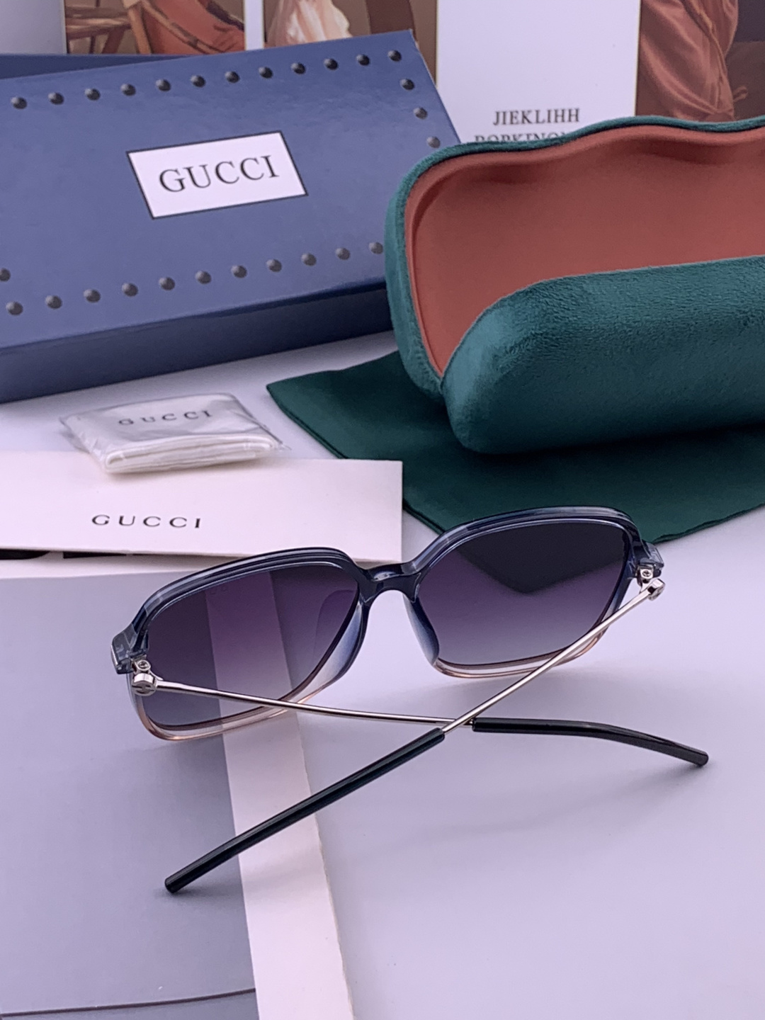 🔺 【GUCCI】开春新款 潮流爆款 时尚圆框偏光太阳镜 高品质 佩戴舒适 网红潮款墨镜 女士高清加厚偏光太阳镜🕶️ 🎉