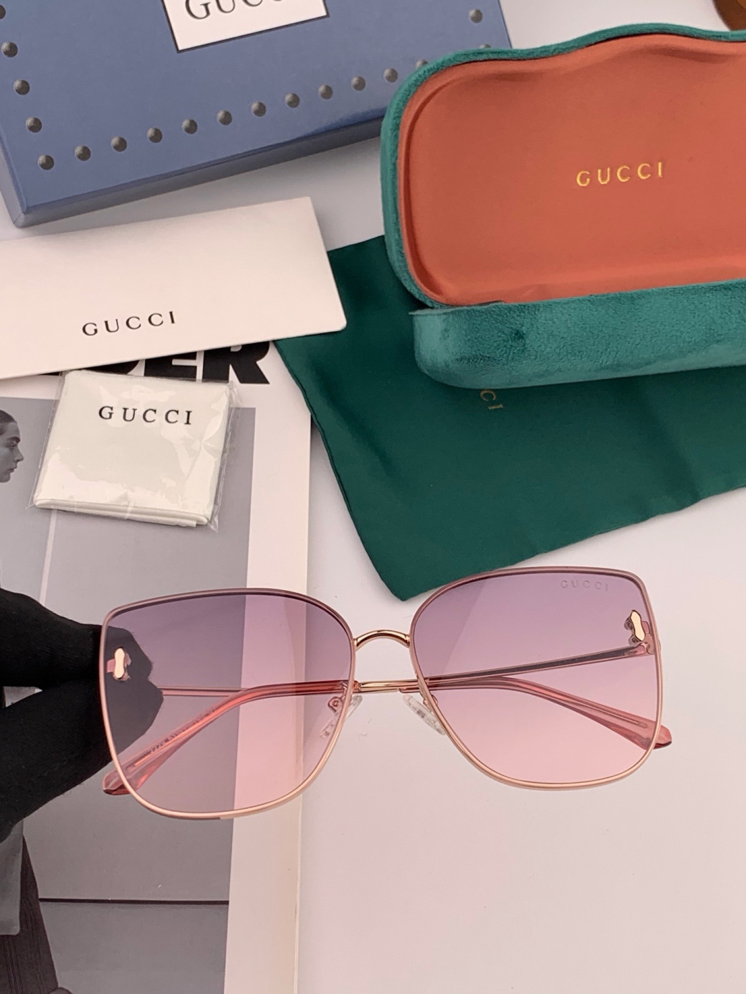 GUCCI-古驰意大利进口🇮🇹时尚潮流奢华装饰太阳眼镜 尼龙偏光高清太阳镜明星海报款 超高复杂工艺 立体质感十足 👍🏻认
