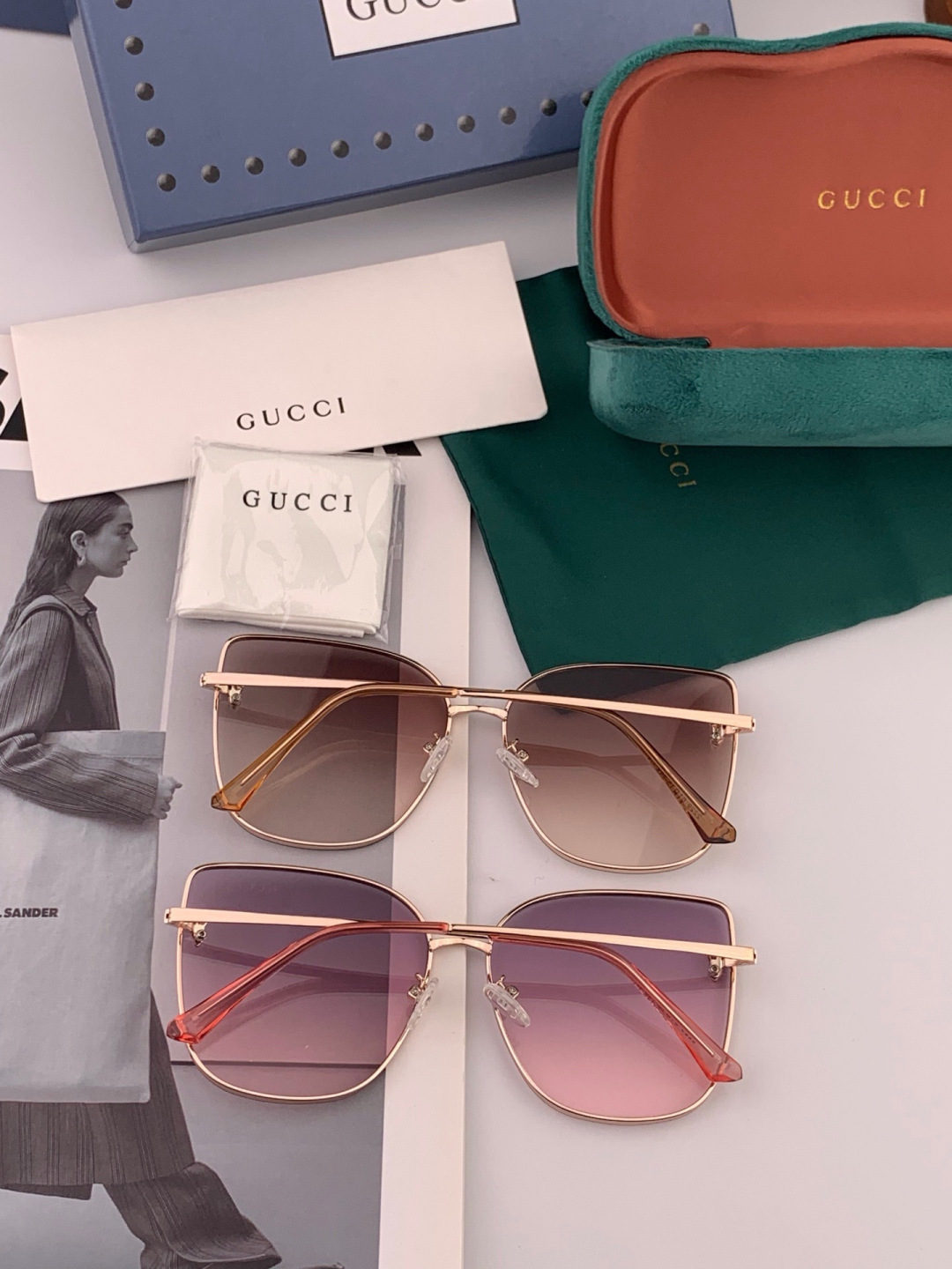 GUCCI-古驰意大利进口🇮🇹时尚潮流奢华装饰太阳眼镜 尼龙偏光高清太阳镜明星海报款 超高复杂工艺 立体质感十足 👍🏻认