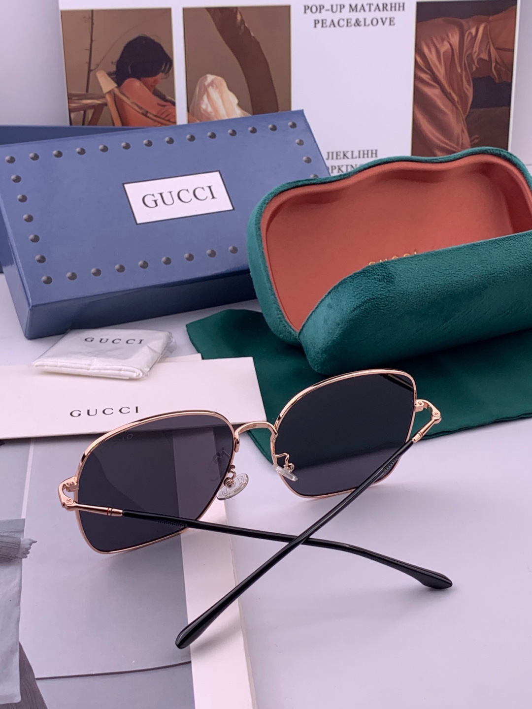 🔺GUCCI🔻古驰 GG圆框太阳镜 完美品质 🎓独特设计  适合各种脸型 亮相时装周 超时尚百搭 实物精致  情侣款 男