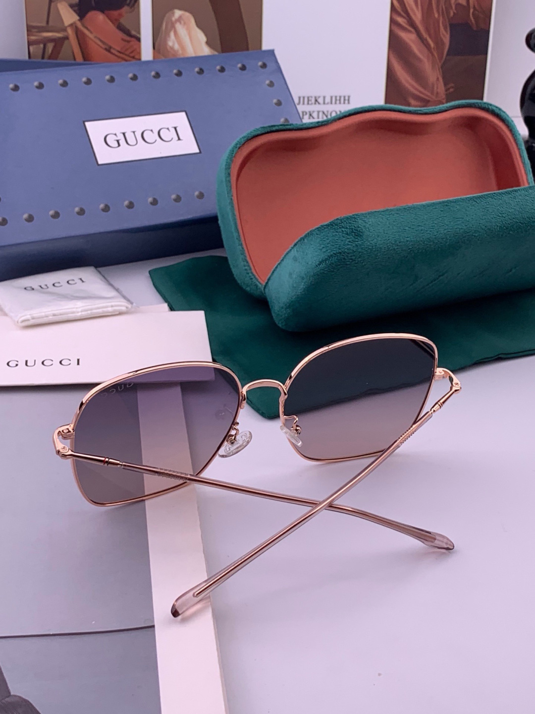 🔺GUCCI🔻古驰 GG圆框太阳镜 完美品质 🎓独特设计  适合各种脸型 亮相时装周 超时尚百搭 实物精致  情侣款 男