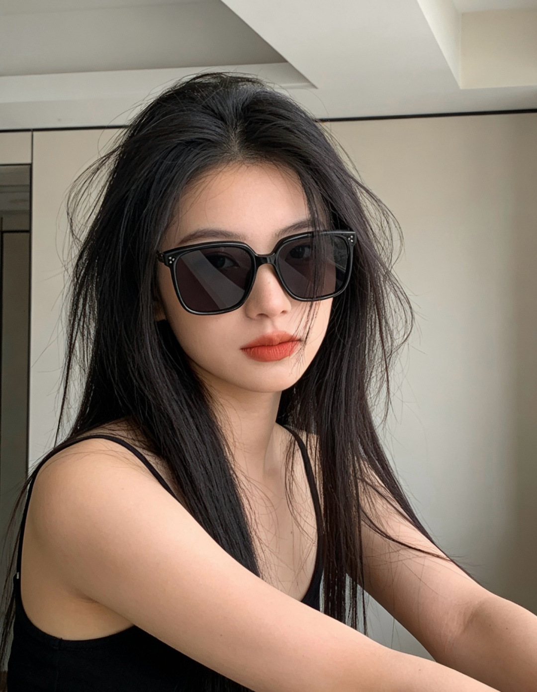 🔺 【GUCCI】开春新款 潮流爆款 时尚方框偏光太阳镜 高品质 佩戴舒适 网红潮款墨镜 女士高清尼龙偏光太阳镜🕶️ 🎉