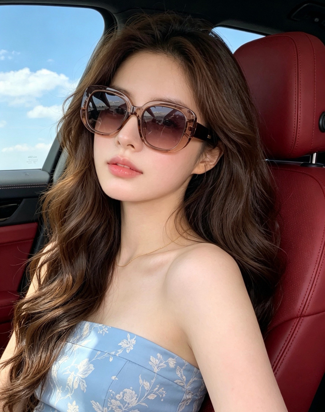 🔺 【GUCCI】开春新款 潮流爆款 时尚方框偏光太阳镜 高品质 佩戴舒适 网红潮款墨镜 女士高清尼龙偏光太阳镜🕶️ 🎉