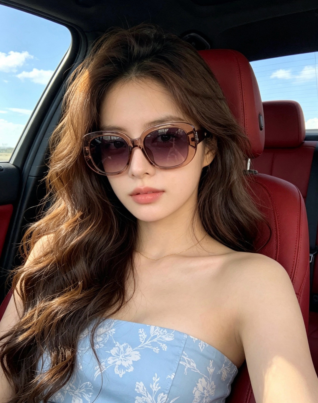 🔺 【GUCCI】开春新款 潮流爆款 时尚方框偏光太阳镜 高品质 佩戴舒适 网红潮款墨镜 女士高清尼龙偏光太阳镜🕶️ 🎉