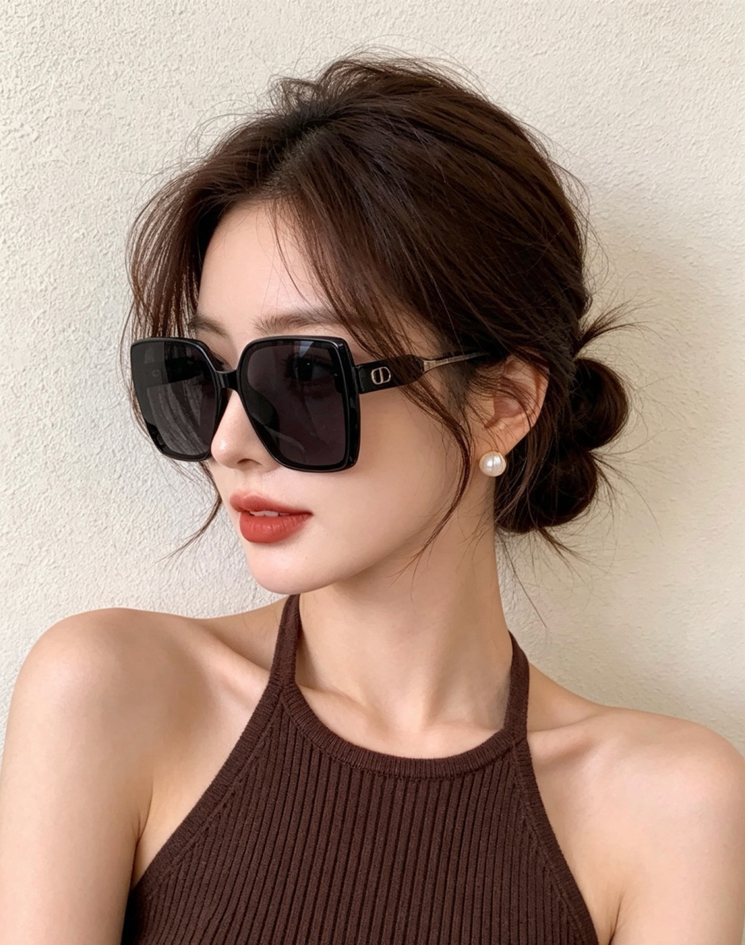 【DIOR】新款潮流爆款 时尚方框太阳镜 佩戴舒适 网红潮款墨镜  女士高清加厚偏光太阳镜🕶️ 🎉高品质TR镜框 ♥️♥