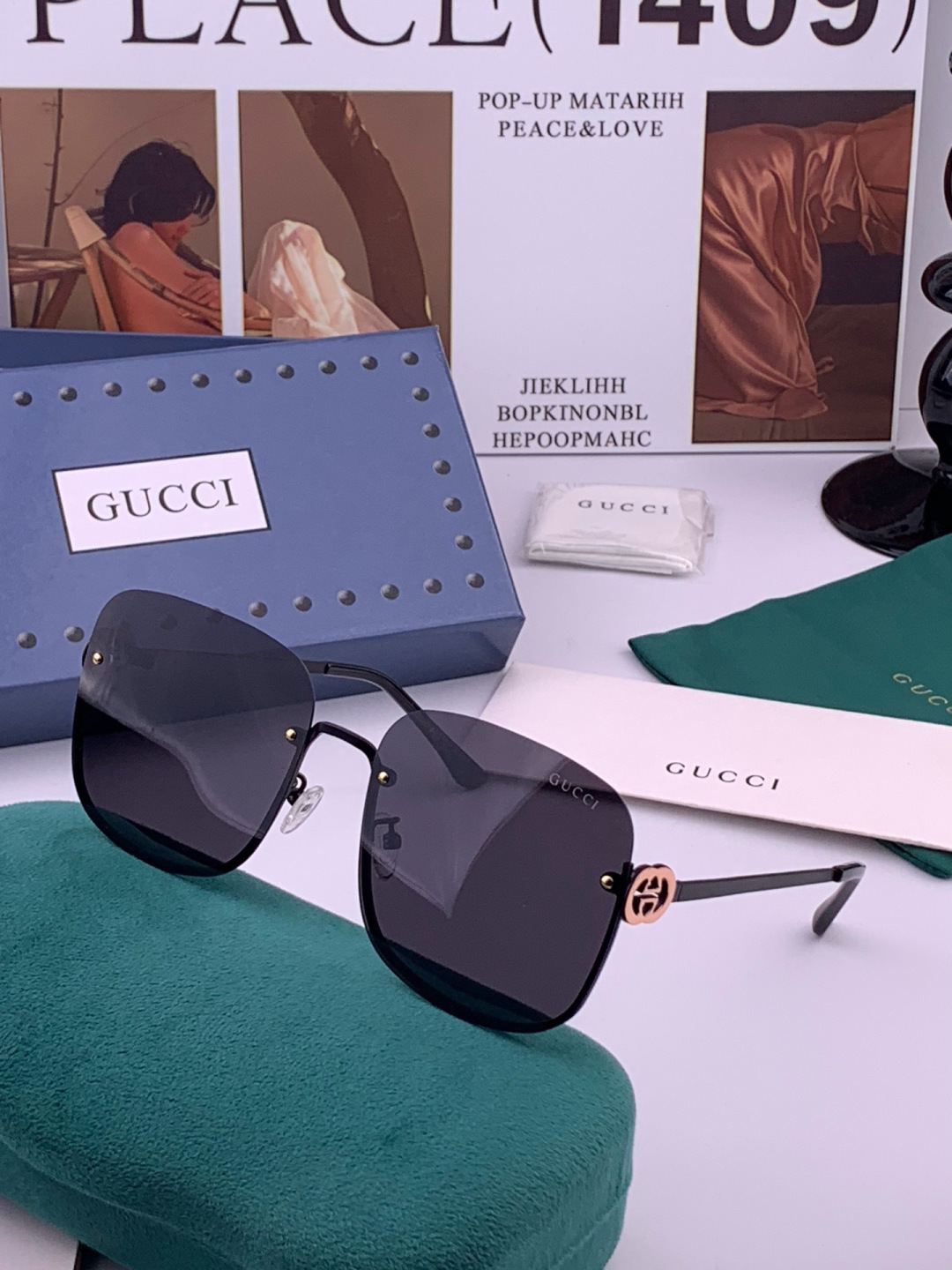 🔺GUCCI🔻古驰 GG圆框太阳镜 完美品质 🎓独特设计  适合各种脸型 亮相时装周 超时尚百搭 实物精致  情侣款 男