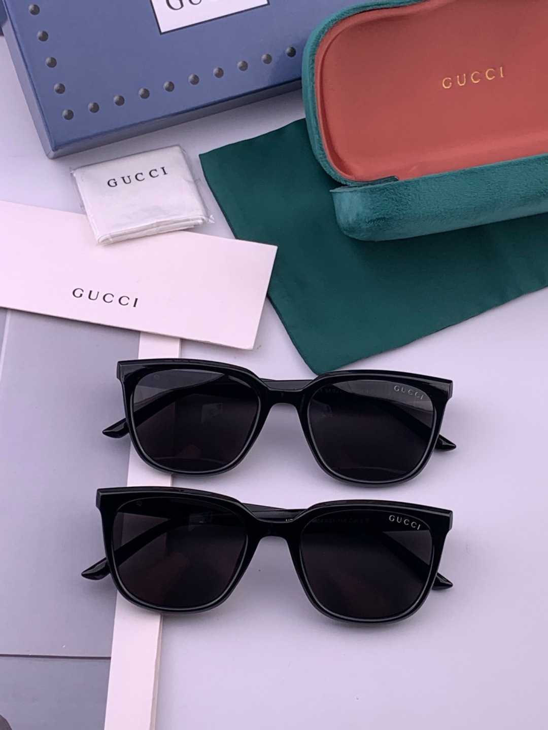 🔺 【GUCCI】开春新款 潮流爆款 时尚方框偏光太阳镜 高品质 佩戴舒适 网红潮款墨镜 女士高清尼龙偏光太阳镜🕶️ 🎉