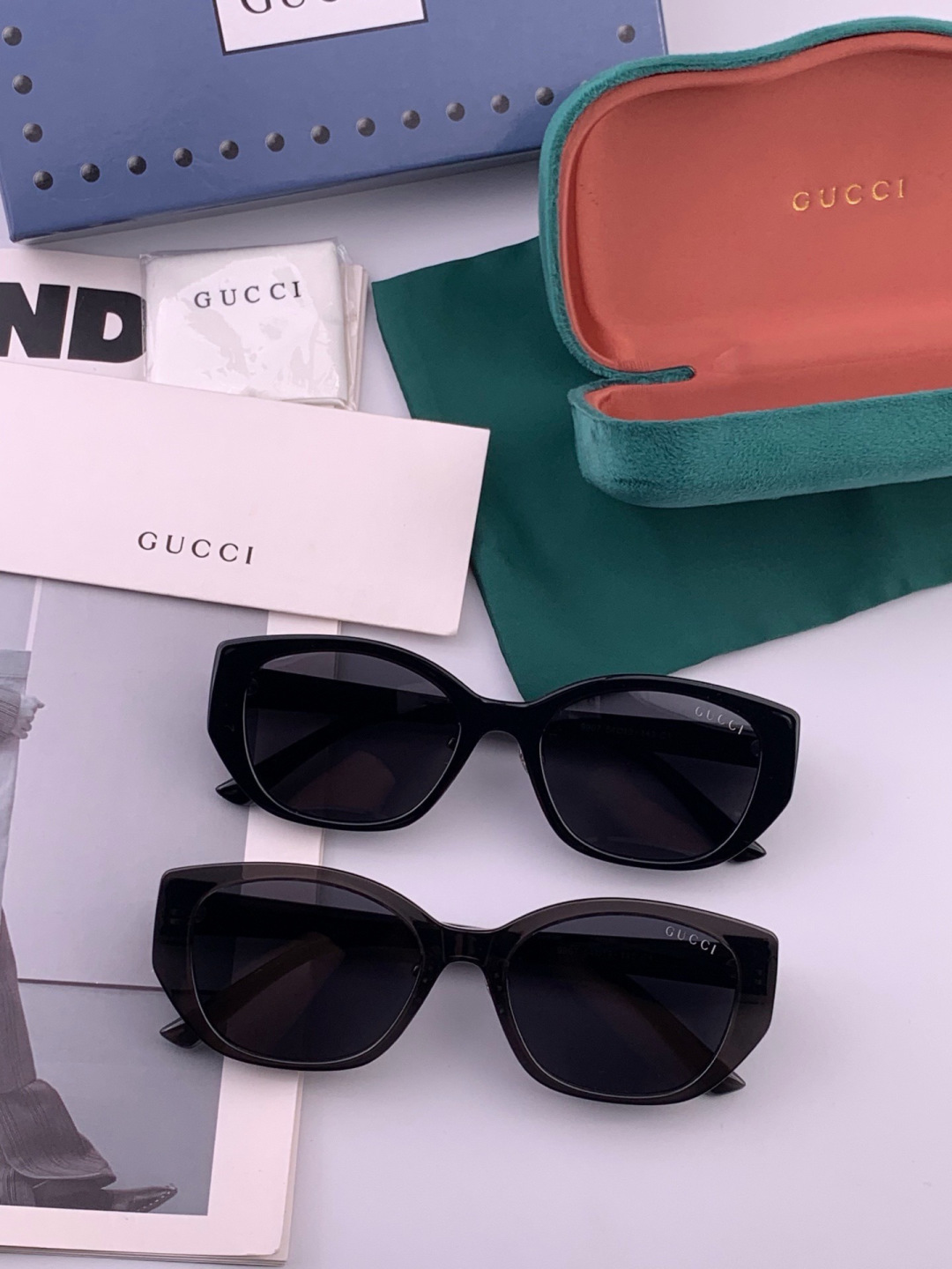 GUCCI  新款偏光太眼镜，情侣款时尚方框太阳镜佩戴舒适网红潮流款墨镜，大气女人范儿，大脸小脸都好看 ！型号：G799
