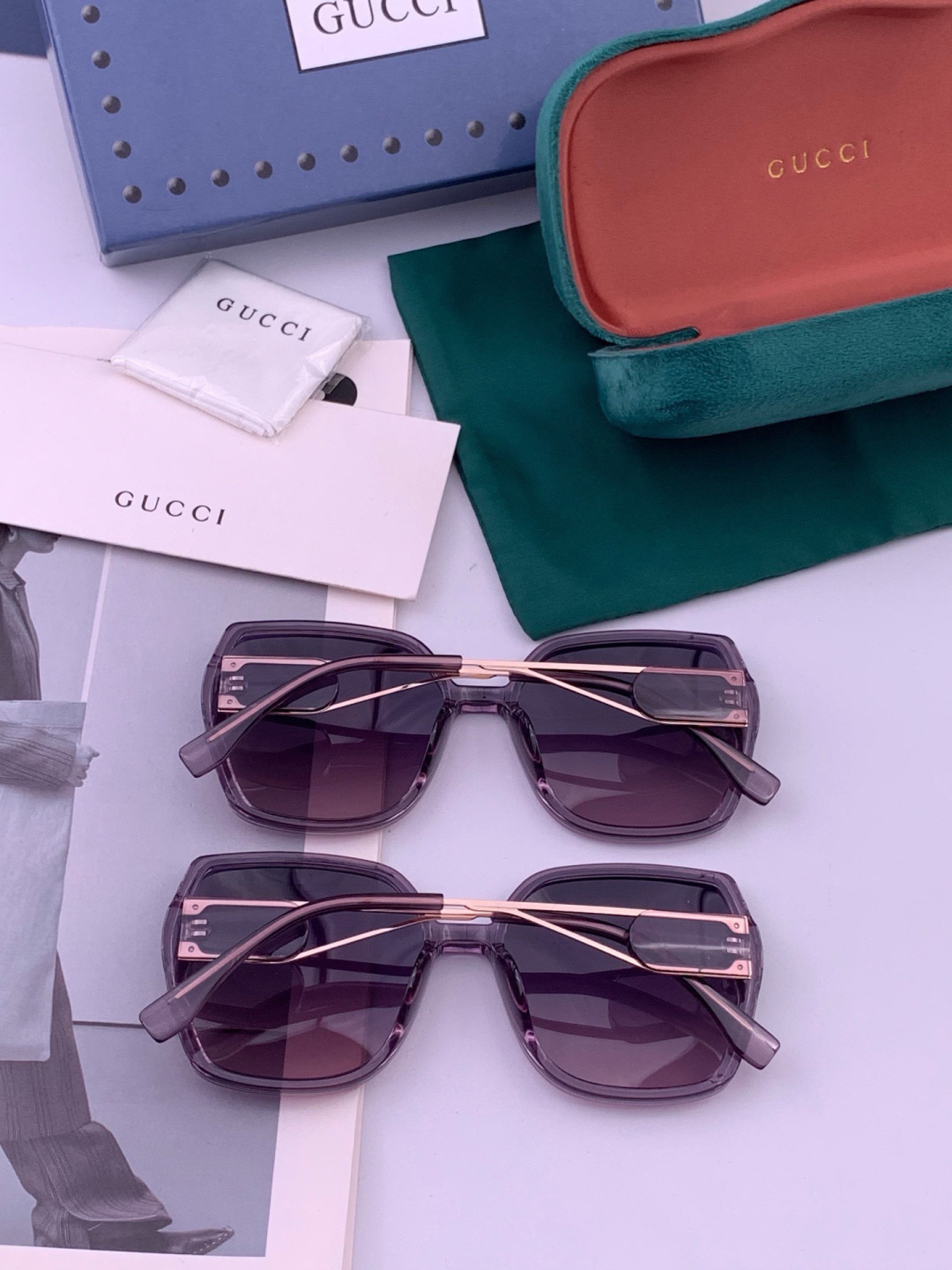 🔺 【GUCCI-偏光太阳镜】开春新款 潮流爆款 时尚圆框偏光太阳镜 高品质 佩戴舒适 网红潮款墨镜 女士高清偏光太阳镜