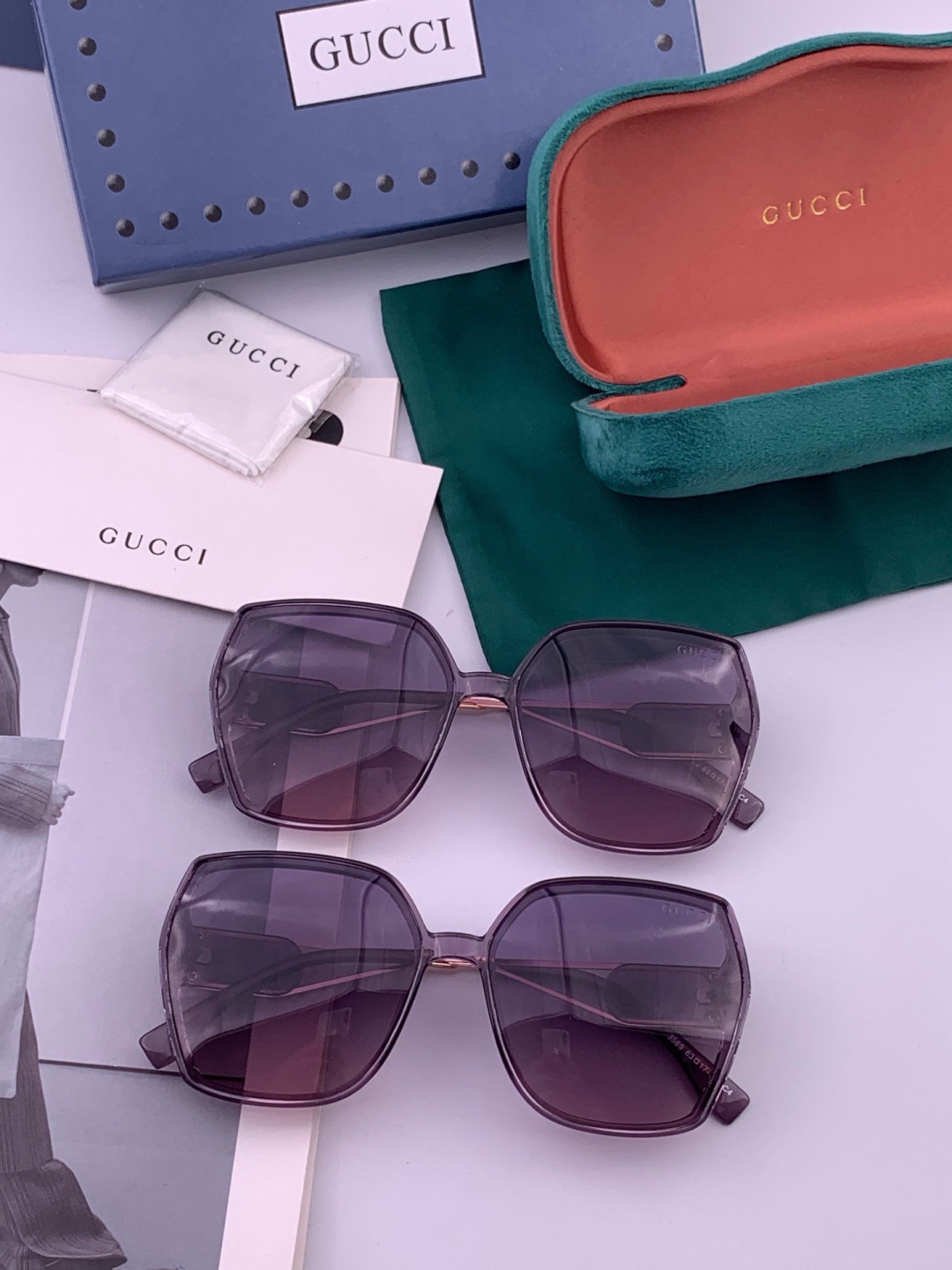 🔺 【GUCCI-偏光太阳镜】开春新款 潮流爆款 时尚圆框偏光太阳镜 高品质 佩戴舒适 网红潮款墨镜 女士高清偏光太阳镜