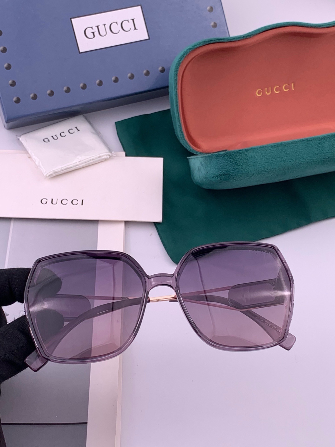 🔺 【GUCCI-偏光太阳镜】开春新款 潮流爆款 时尚圆框偏光太阳镜 高品质 佩戴舒适 网红潮款墨镜 女士高清偏光太阳镜