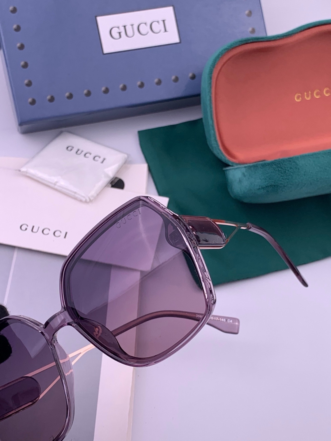 🔺 【GUCCI-偏光太阳镜】开春新款 潮流爆款 时尚圆框偏光太阳镜 高品质 佩戴舒适 网红潮款墨镜 女士高清偏光太阳镜