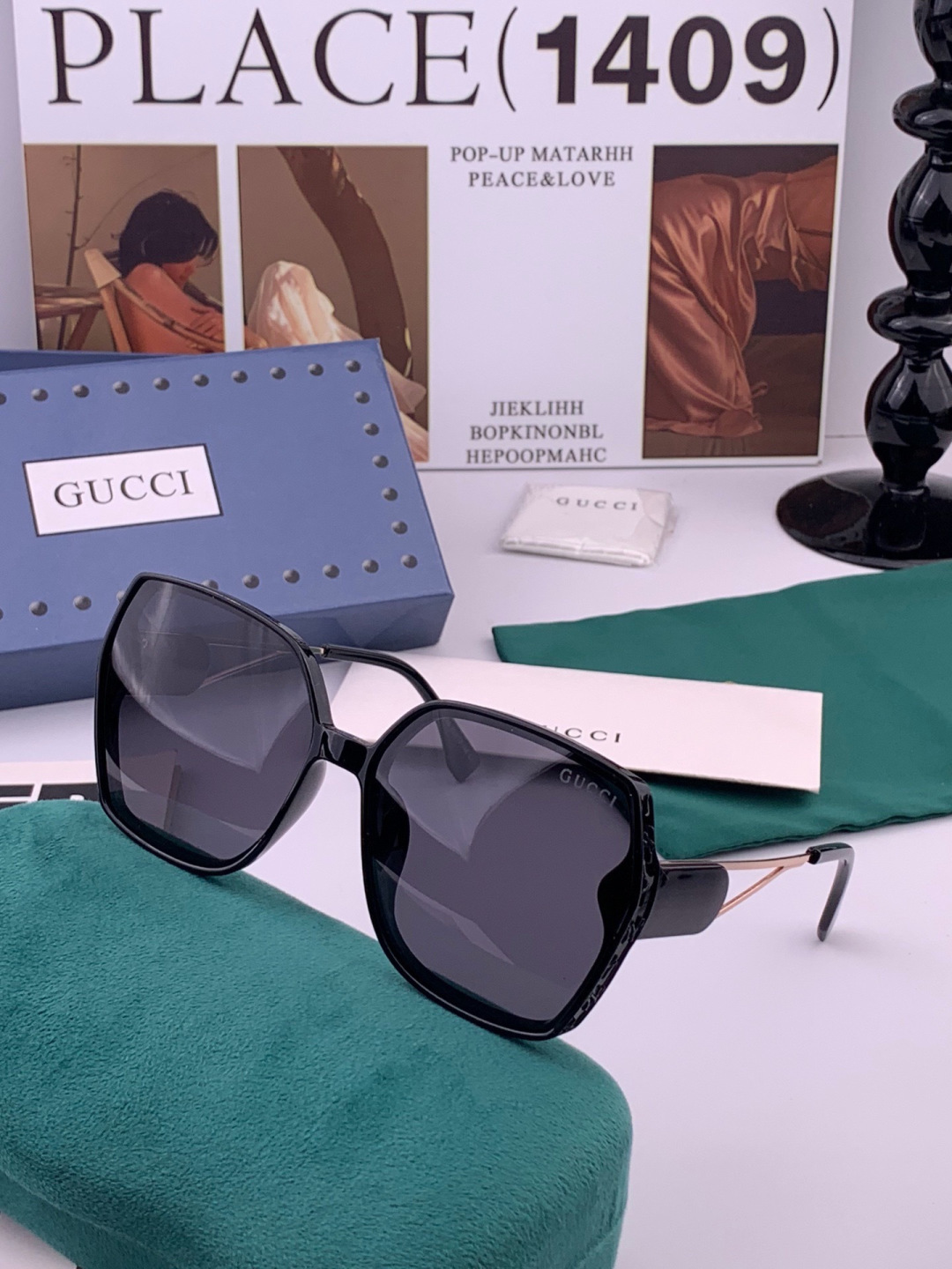 🔺 【GUCCI-偏光太阳镜】开春新款 潮流爆款 时尚圆框偏光太阳镜 高品质 佩戴舒适 网红潮款墨镜 女士高清偏光太阳镜