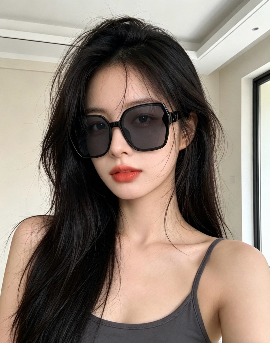 🔺 【GUCCI-偏光太阳镜】开春新款 潮流爆款 时尚圆框偏光太阳镜 高品质 佩戴舒适 网红潮款墨镜 女士高清偏光太阳镜