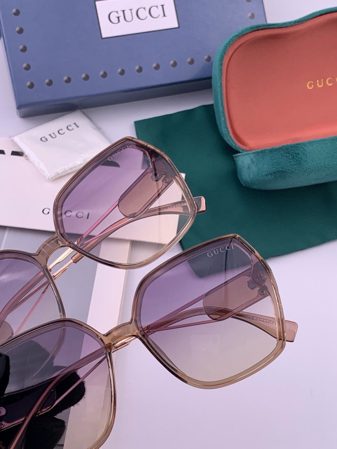 🔺 【GUCCI-偏光太阳镜】开春新款 潮流爆款 时尚圆框偏光太阳镜 高品质 佩戴舒适 网红潮款墨镜 女士高清偏光太阳镜