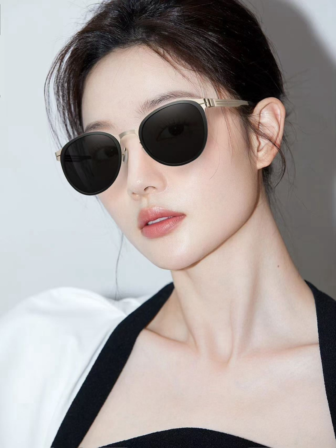 🔺 【香奈儿】开春新款 潮流爆款 时尚圆框无螺丝太阳镜 高品质 佩戴舒适 网红潮款墨镜 女士高清太阳镜🕶️ 🎉高品质TR