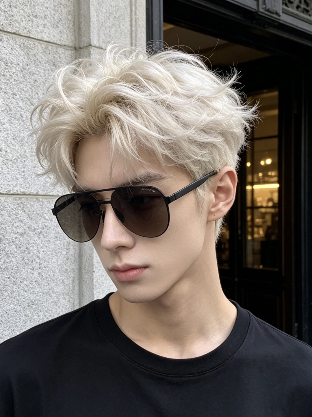LV 男款炫彩飞行员偏光太阳镜 ❤️材质：高清尼龙加厚卡槽高清偏光镜片 🌹无边框镜架💕颜👍型号：L78903