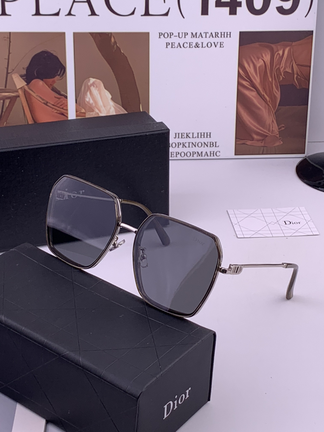 🔺 【DIOR-迪奥】开春新款 潮流爆款 时尚尼龙偏光太阳镜 高品质 佩戴舒适 网红潮款墨镜 型号：D7635