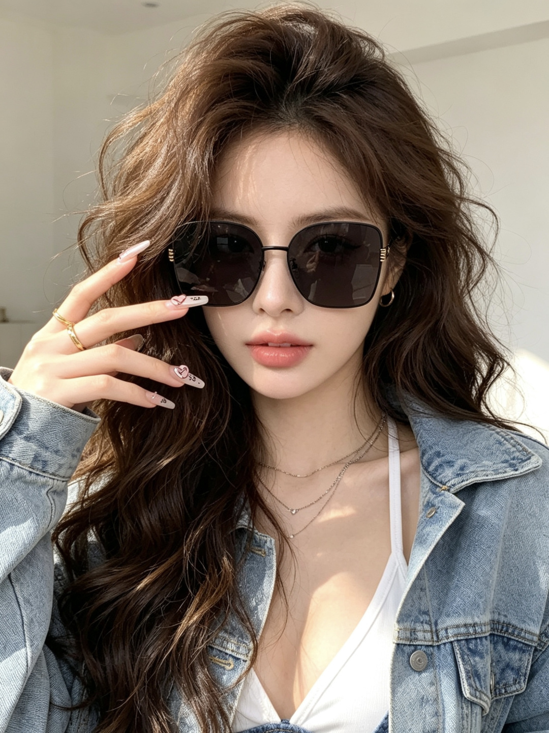 🔺 【GUCCI-尼龙偏光太阳镜】开春新款 潮流爆款 时尚圆框偏光太阳镜 高品质 佩戴舒适 网红潮款墨镜 女士高清尼龙偏
