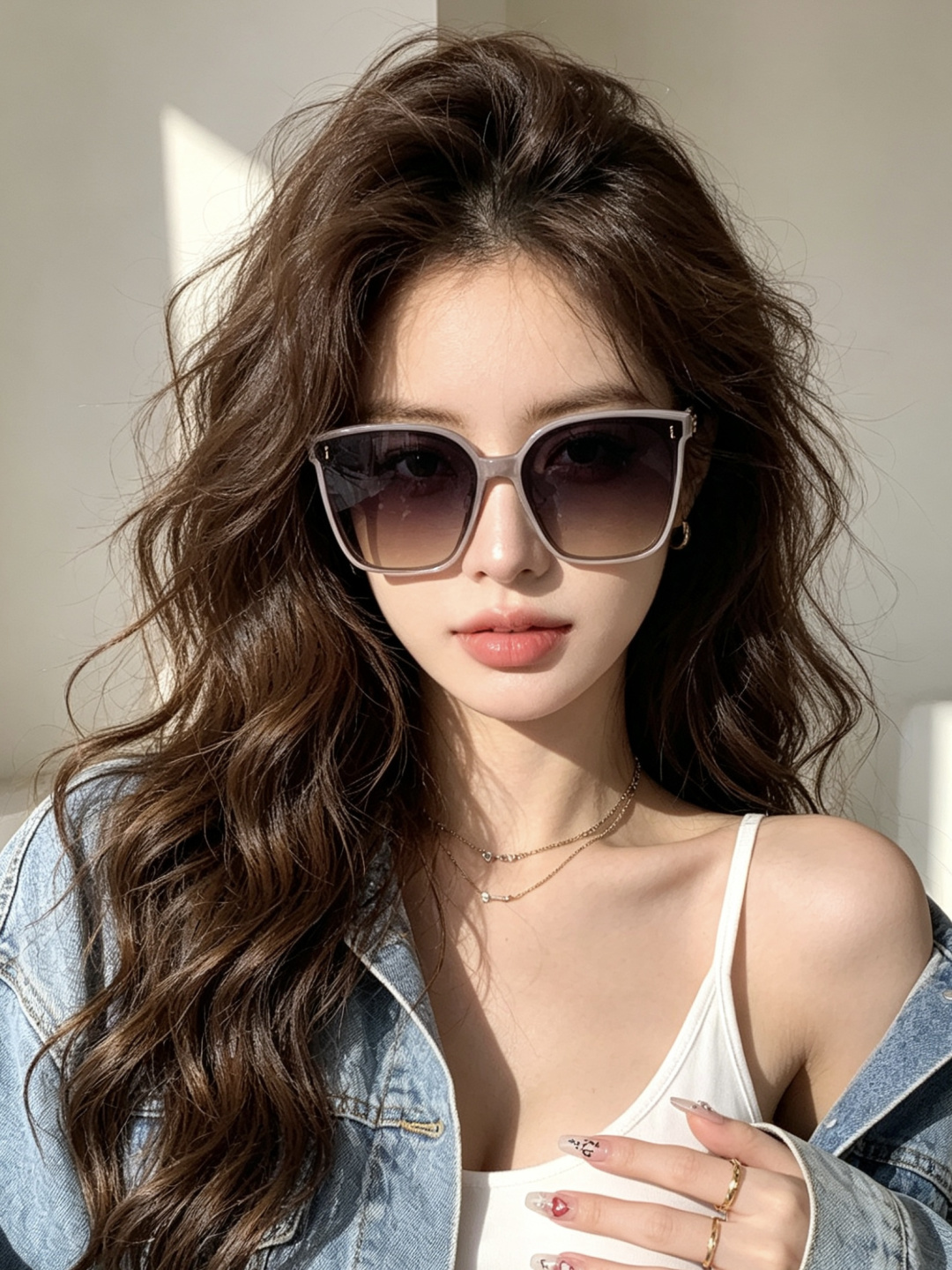 GUCCI  新款尼龙偏光太眼镜，情侣款时尚方框太阳镜佩戴舒适网红潮流款墨镜，大气女人范儿，大脸小脸都好看 ！型号：G6